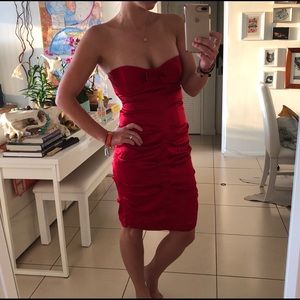 Red Nicole Miller cocktail dress